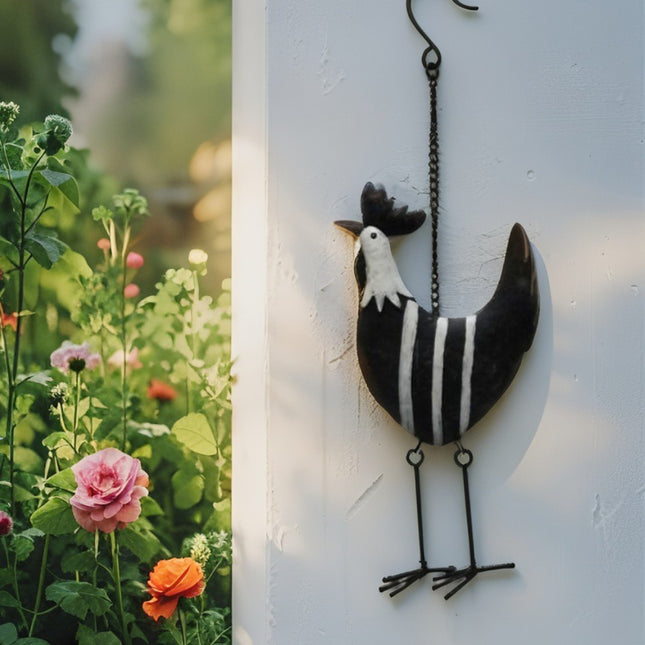 Hanging Black + White Stripe Chook