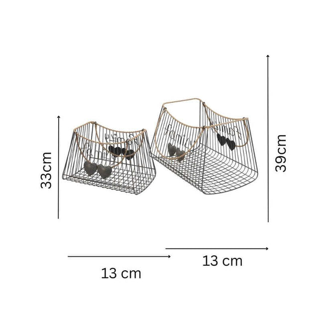 Set 2 Nested Tropea 'Family' Baskets 45x30cm