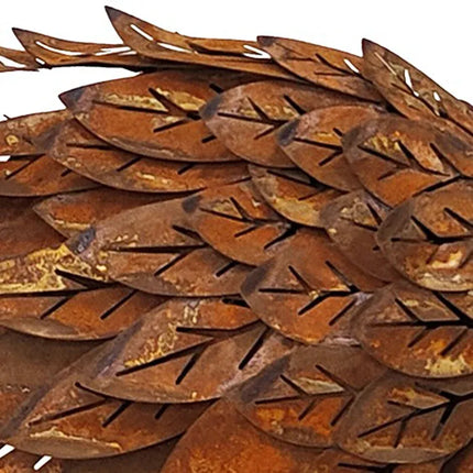 Rust Peacock Garden Statue 88x44cm