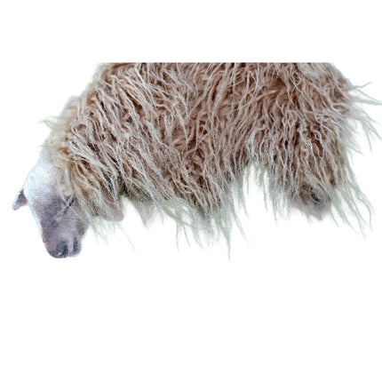 Long Haired Hand-Made Sheep Framed Canvas Wall Art 40cm