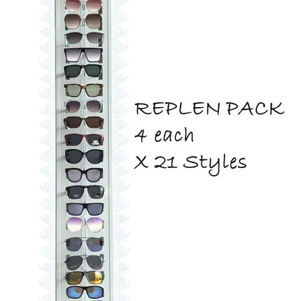 Bulk 84 Sunglasses Assorted Replen Pack 21x4pcs