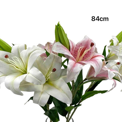 bulk 24 Artificial Lily 2 Heads Assort 84cm