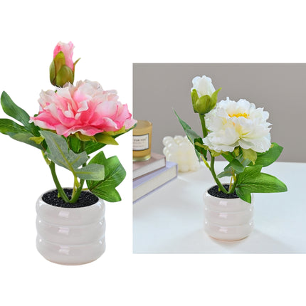 bulk 12 Artificial Peony Pot Assort 23cm