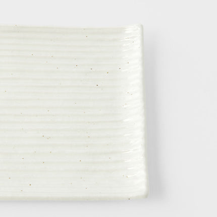 Sushi Plate 24cm White Contour Glaze