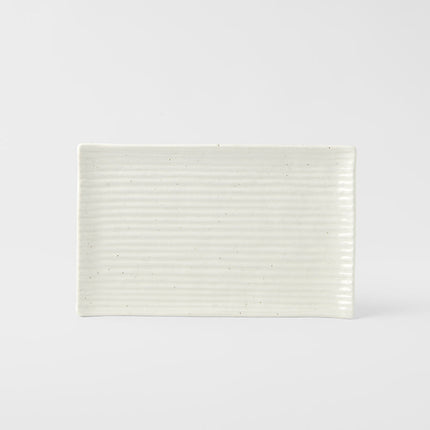 Sushi Plate 24cm White Contour Glaze