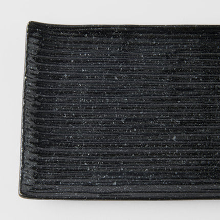 Sushi Plate 24cm Black Contour Glaze