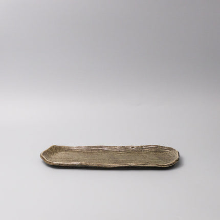 Plate Sashimi Organic Shape 13cm Sage Glaze