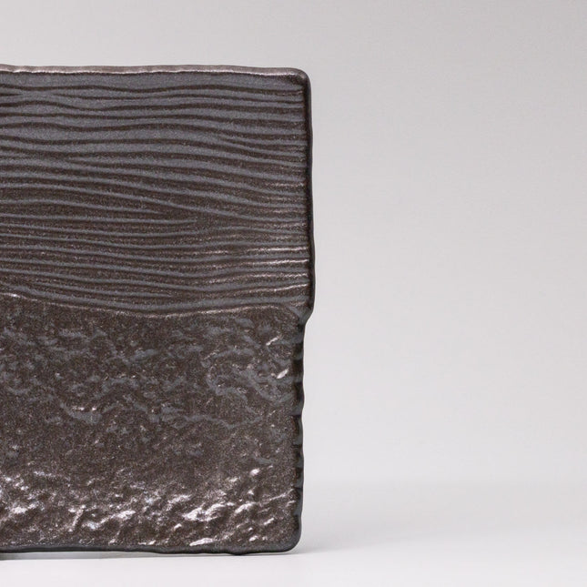 Platter Rectangular 32cm Matte Black Glaze