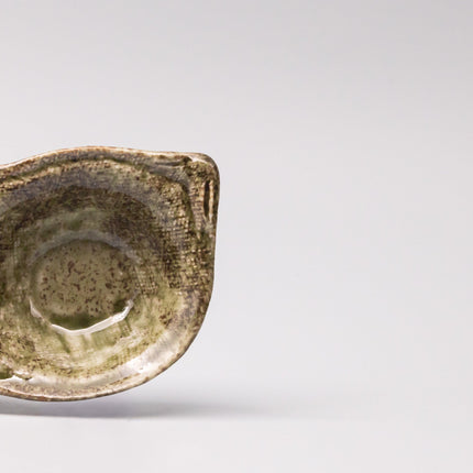 Edamame Triple Pod Dish Green Glaze