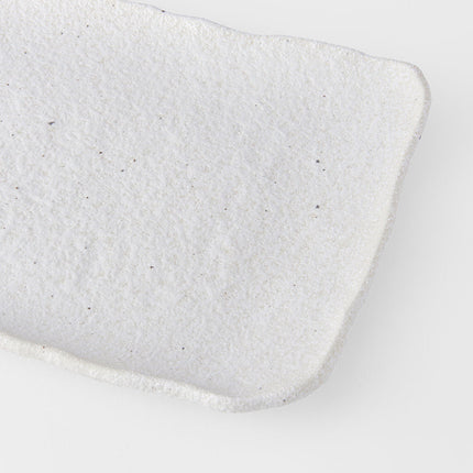 Platter Rectangular 35cm Shell White Glaze