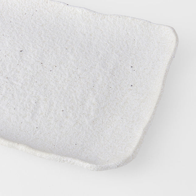 Platter Rectangular 35cm Shell White Glaze