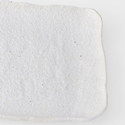 Platter Rectangular 35cm Shell White Glaze