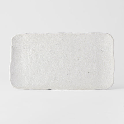 Platter Rectangular 35cm Shell White Glaze