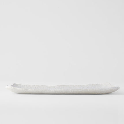 Platter Rectangular 35cm Shell White Glaze