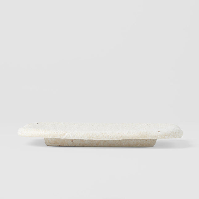 Plate Rectangular 16cm Shell White Glaze