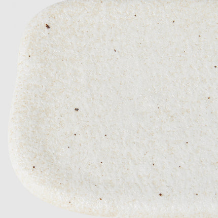 Plate Rectangular 16cm Shell White Glaze
