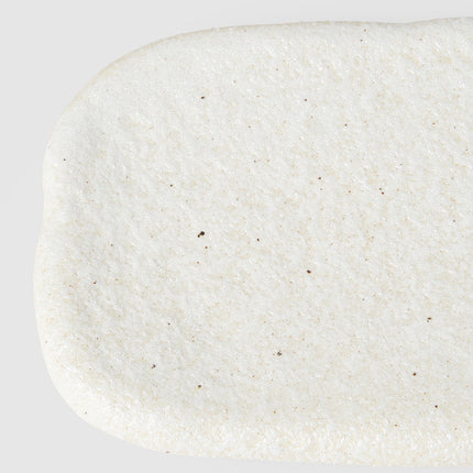 Plate Rectangular 28.5cm Shell White Glaze