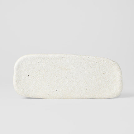 Plate Rectangular 28.5cm Shell White Glaze