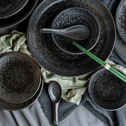 Plate High Rim 22cm Black Pearl Glaze