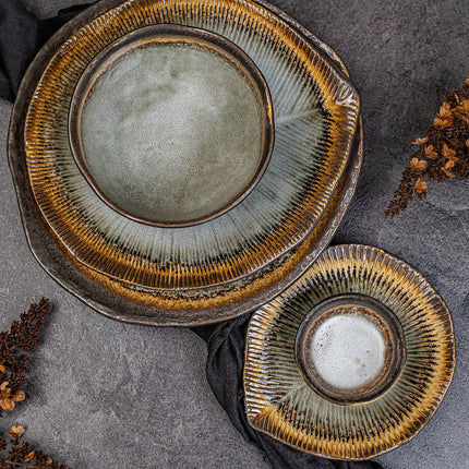 Bowl Organic 14.5cm Akane Grey Glaze