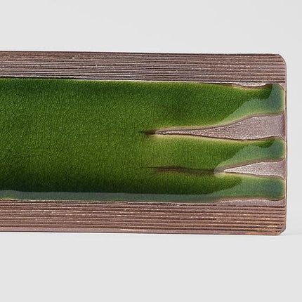 Platter Rectangular 52cm Earth Bright Green Glaze