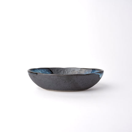 Organic Bowl Oval 16cm Storm Glaze