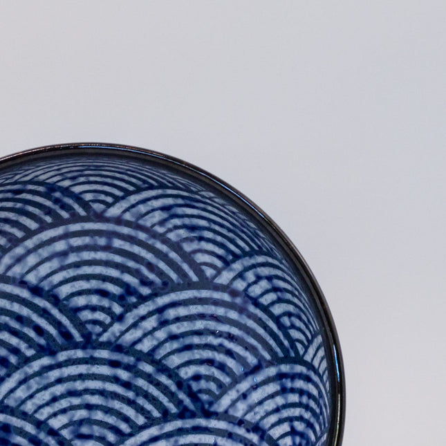 Bowl 17cm Blue Wave Design