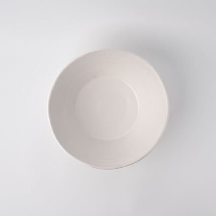 Bowl 21cm Shinogi White Wash Glaze