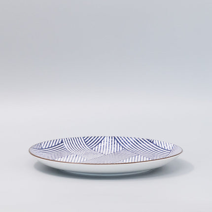 Plate 25.2cm Thatched Navy Glaze