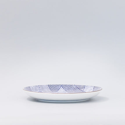 Plate 18cm Thatched Navy Design