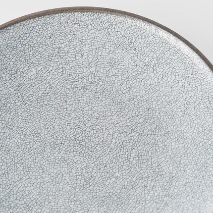 Dinner Plate 25cm Crazed Grey Glaze