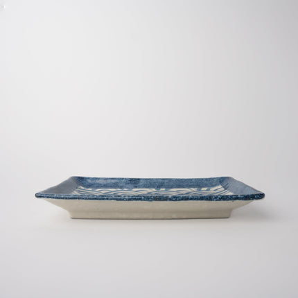 Sushi Plate 22cm Blue Wave Design