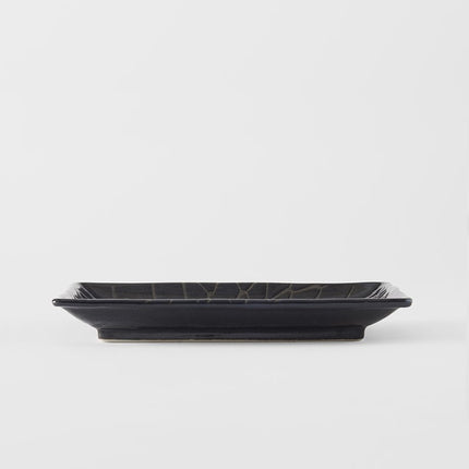 Sushi Plate 22cm Charcoal Net Design