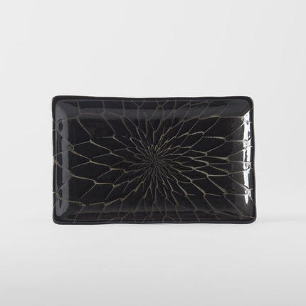 Sushi Plate 22cm Charcoal Net Design