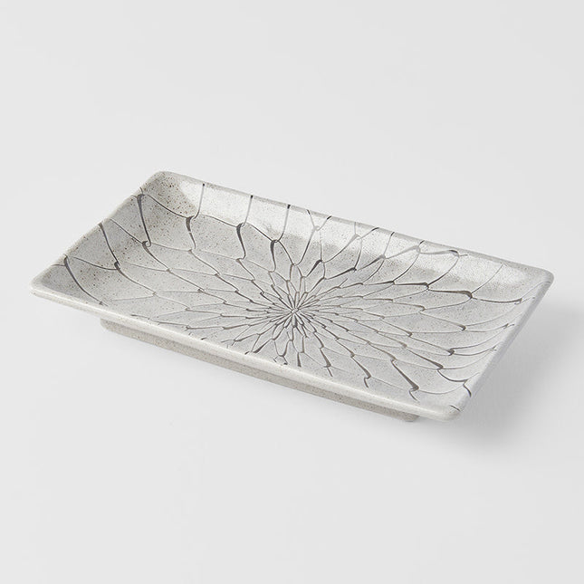 Sushi Plate 22cm Grey Net Design