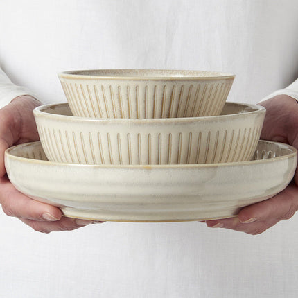 Ramekin Bowl 10cm Ridged Alabaster Glaze
