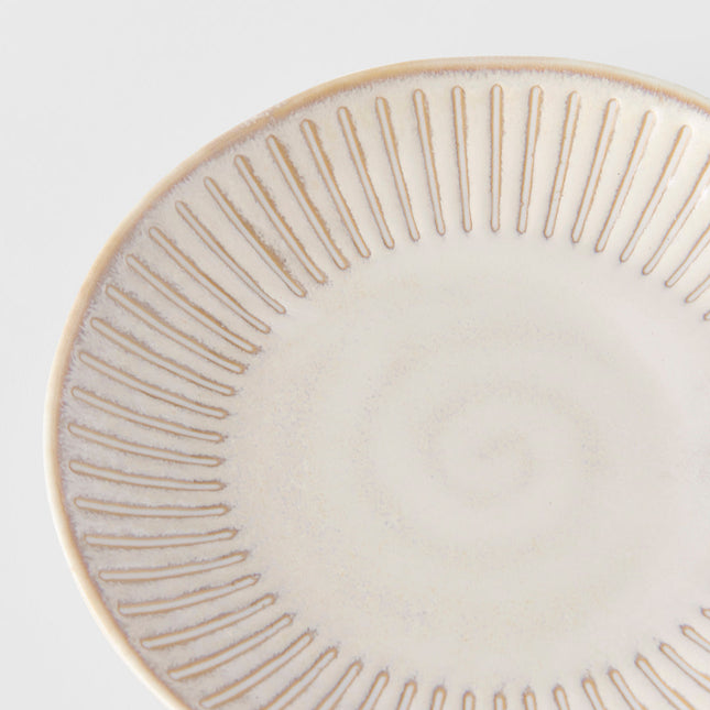 Saucer 14cm Ridged Alabaster Glaze