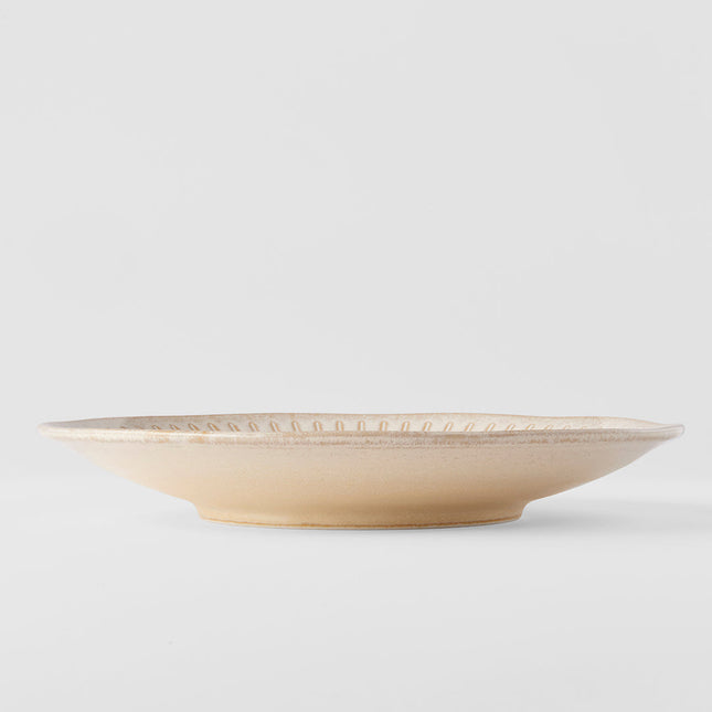 Plate 25cm Ridged Alabaster Glaze