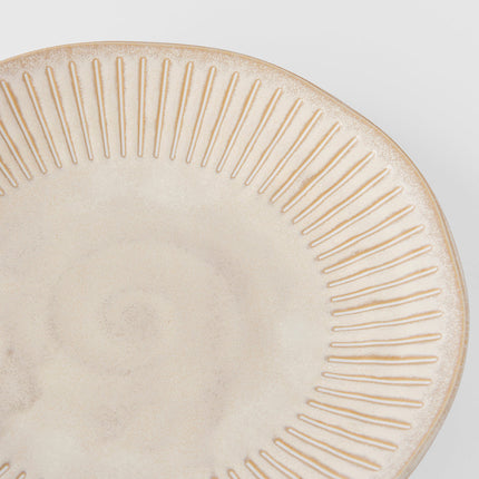 Plate 25cm Ridged Alabaster Glaze