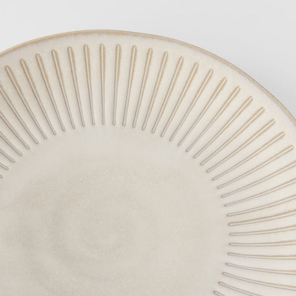 Dinner Plate 23cm Ridged Alabaster Glaze