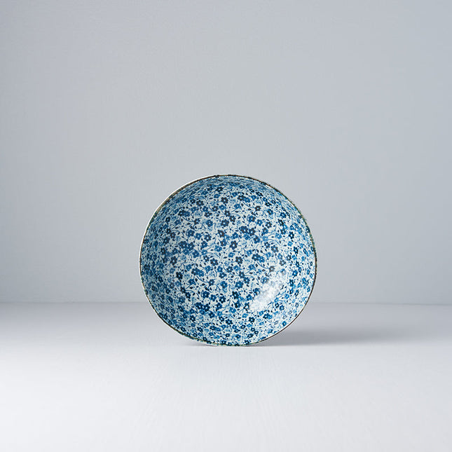 Bowl Organic 16.5cm Blue Daisy Glaze