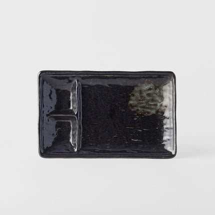 Dumpling Plate 21cm Black Glaze