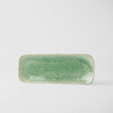 Plate Sashimi 31cm Amane Emerald Glaze