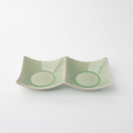 Two Section Sauce Dish Celadon Glaze