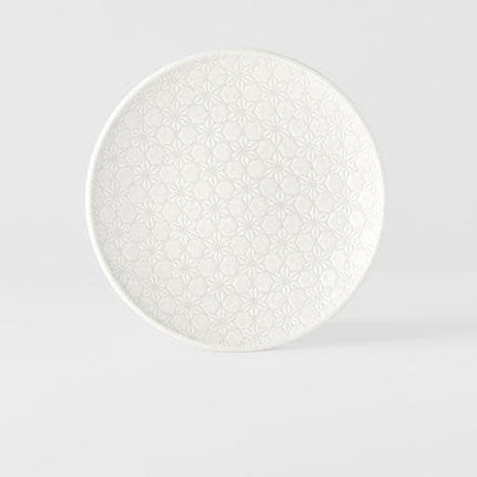 Side Plate 19.5cm White Star Glaze