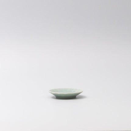 Sauce Dish 8cm Scallop Celadon Gloss Glaze