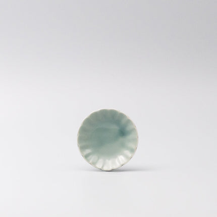 Sauce Dish 8cm Scallop Celadon Gloss Glaze