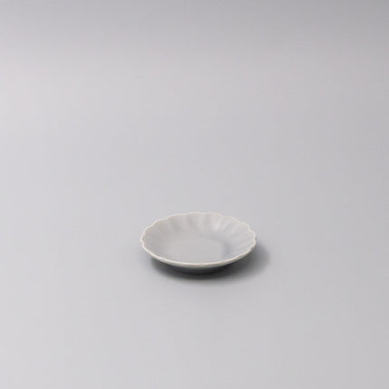 Sauce Dish 8cm Scallop Ice Blue Gloss Glaze