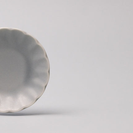 Sauce Dish 8cm Scallop Ice Blue Gloss Glaze