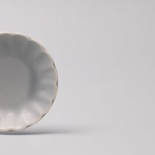 Sauce Dish 8cm Scallop Ice Blue Gloss Glaze